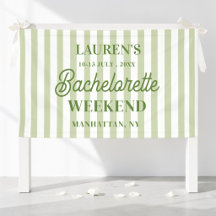 Week-end de Bachelorette Olive Verte Rayée