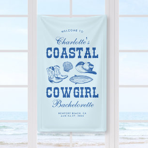 Banderoles Week-end de célibataire de cowgirl côtière