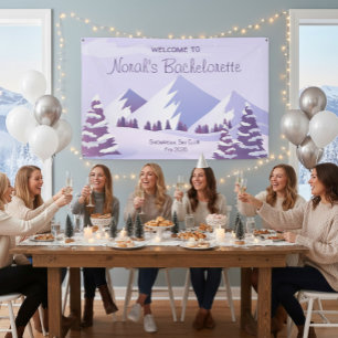 Banderoles Week-end de célibataire en montagne d'hiver sur me