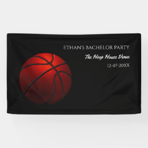 Banderoles Week-end party basket-ball noir orange - champion
