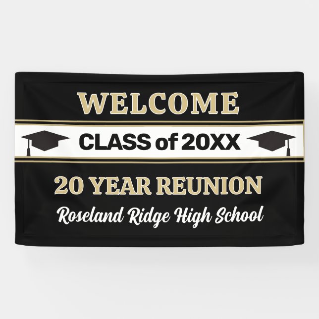 Banderoles Welcome 20 yr Class Reunion Banner (Horizontal)