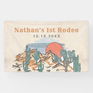 Banderoles Western Vintage Desert Rodeo 1er anniversaire