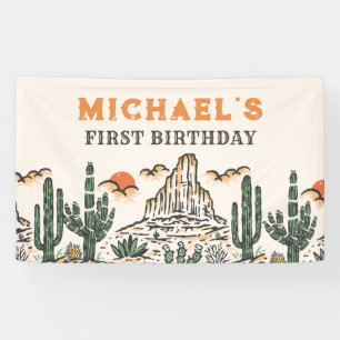 Banderoles Western Vintage Desert Rodeo 1er anniversaire