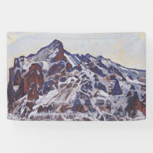Banderoles Wetterhorn Mountain (Paysage hivernal neige)