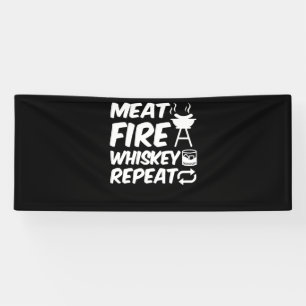 Banderoles Whiskey de feu de viande Répétition   Drôle de dir