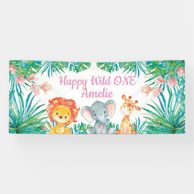 Banderoles Wild One Birthday banner backdrop (Horizontal)