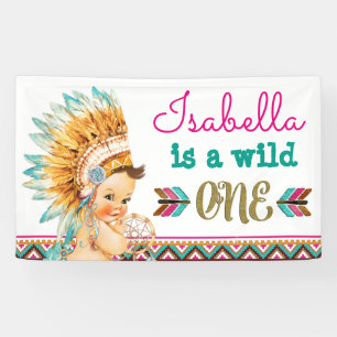 Banderoles Wild One Birthday Tribal 1er anniversaire