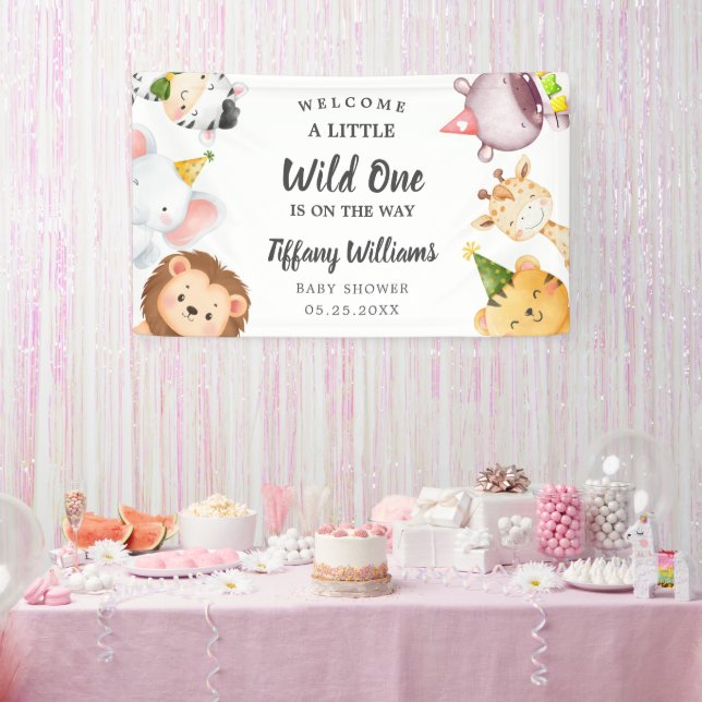 Banderoles Wild One Jungle Safari Baby Shower Party (Fête)