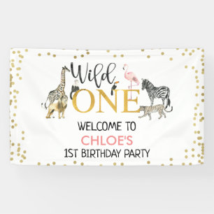 Banderoles Wild One Safari Animaux 1er Anniversaire Bandeau d