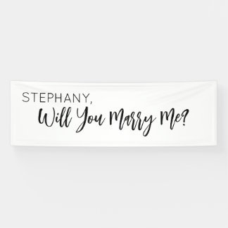 Banderoles Will you Marry Me Proposal Sign banner backdrop
