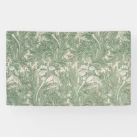 William Morris tulip fond textile vert