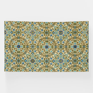 Banderoles William Morris Vintage Blue Motif Sans Couture