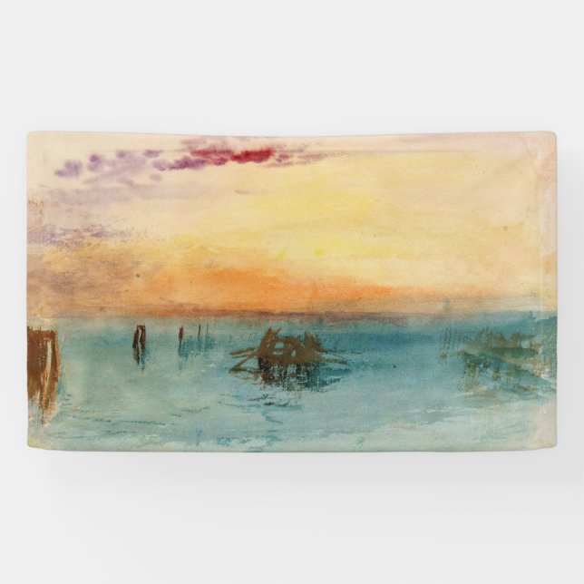 Banderoles William Turner - La lagune près de Venise au couch (Horizontal)