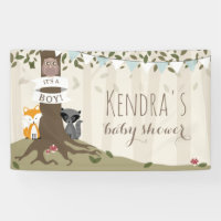 Woodland Créatures Baby shower garçon
