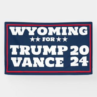 Banderoles Wyoming for Trump Vance 2024 Banner