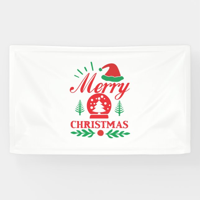 Banderoles Xmas Art Merry Christmas (Horizontal)