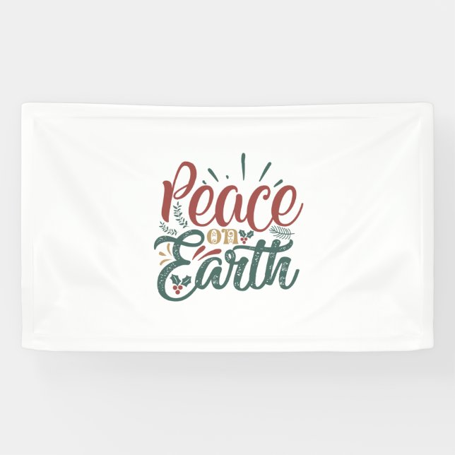 Banderoles Xmas Gift | Peace On Earth (Horizontal)