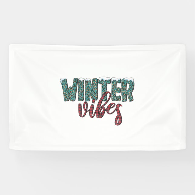 Banderoles Xmas Gift Winter Vibes (Horizontal)