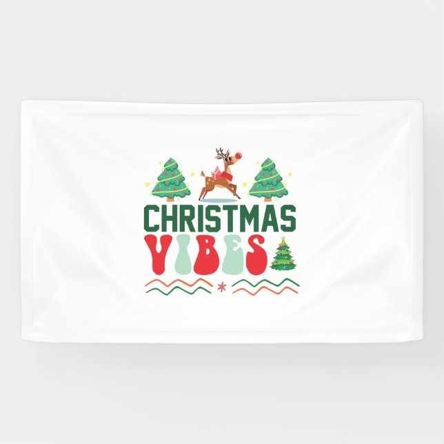 Banderoles Xmas Gift Xmas Vibes (Horizontal)