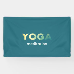 Banderoles Yoga Classe méditation texte personnalisé