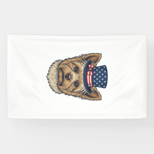 Banderoles Yorkshire Terrier Patriotique Vintage