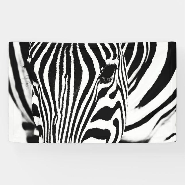 Banderoles Zebra portrait noir et blanc (Horizontal)