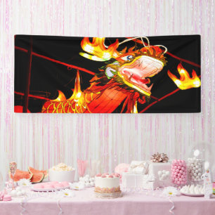 Banderoles Zhulong dragon de feu