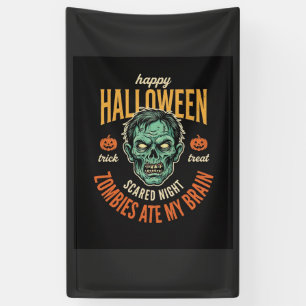 Banderoles Zombies d'Halloween Ont Mangé Mon Cerveau
