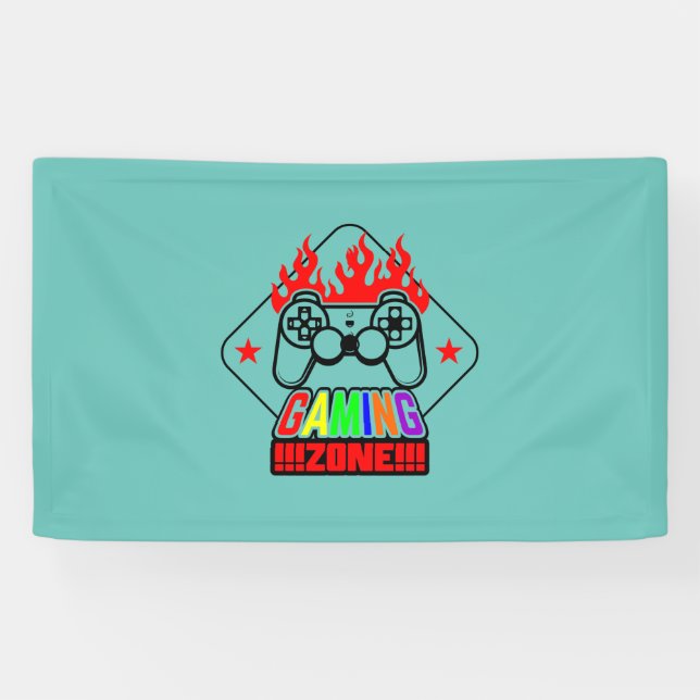 Banderoles Zone de jeu cadeau Gamer (Horizontal)