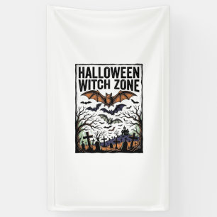 Banderoles Zone de sorcière d'Halloween Dessin de chauves-sou