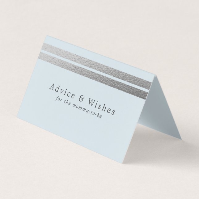 Bandes à huile d'argent chic | Cartes de conseil b (Devant)