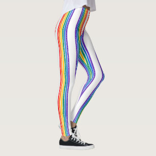 Bandes arc-en-ciel simples Gay mois Leggings
