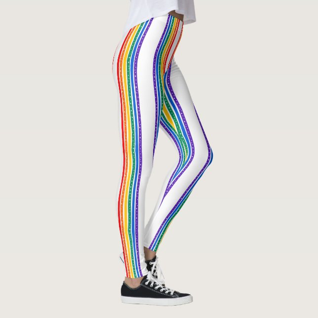 Bandes arc-en-ciel simples Gay mois Leggings (Droite)