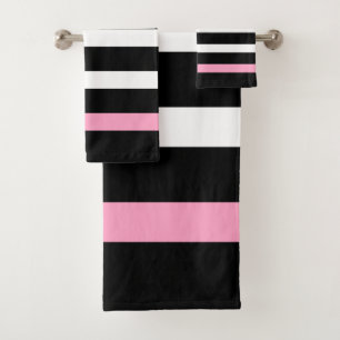 Bandes blanches et noires accents d'encre motif