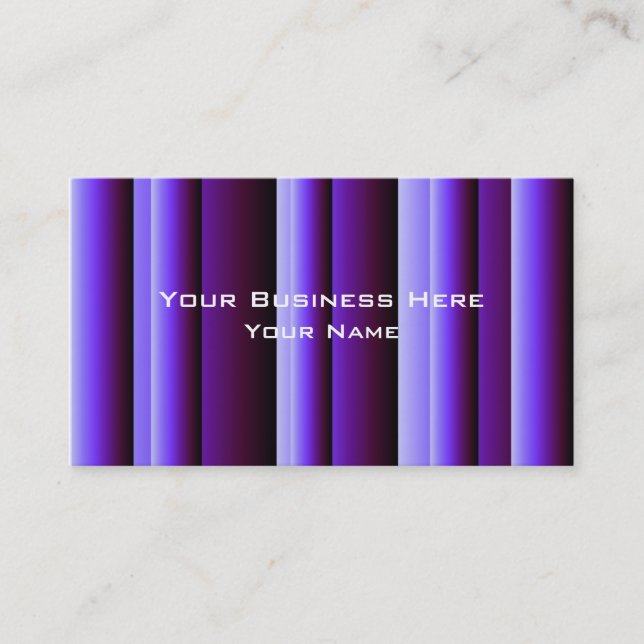 Bandes bleues simples cartes de visite personnalis (Devant)