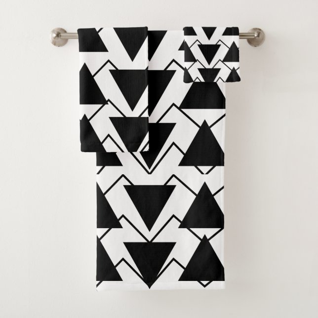 Bandes Chevron Triangle Noir et Blanc  (En situation)