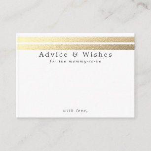 Bandes Chic Gold Foil Sur Cartes De Conseils Blanc