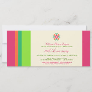 Bandes Colorées Corporate Event Invitation (fuchsi