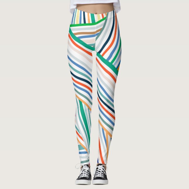 Bandes colorées Leggings (Devant)