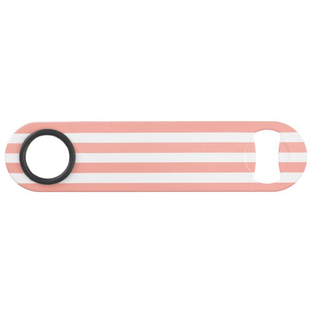 Bandes de bonbons corail et blanc (Dos Horizontal)