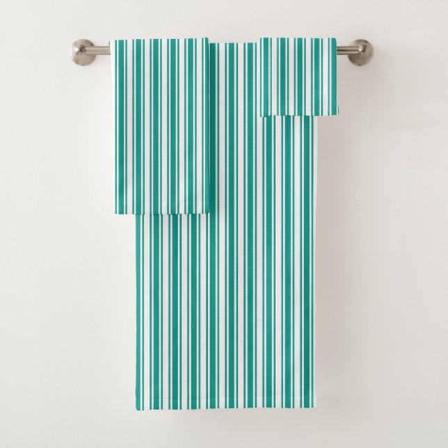 Bandes de bonbons turquoises et blanches (En situation)