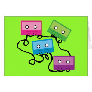 Bandes de cassettes colorées