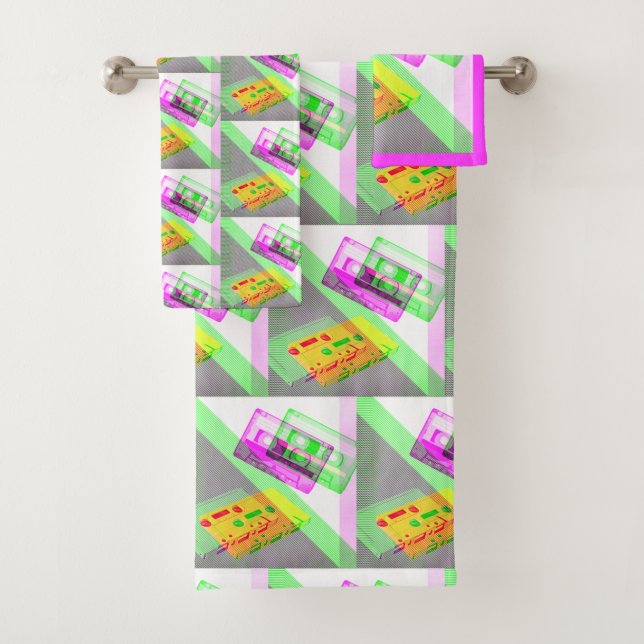 Bandes de cassettes Neon Retro (En situation)