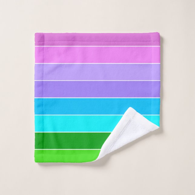 Bandes de couleurs de sirène (Gant de toilette)