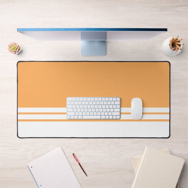 Bandes de course chic orange clair bord blanc en b (Bureau 1)