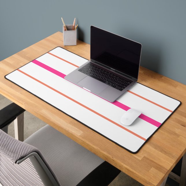 Bandes De Course cool Rose Orange Sur Blanc (Bureau 2)