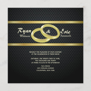 Bandes de faire-part de mariage d'or