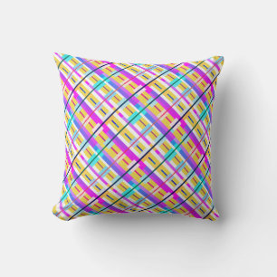 Bandes de ligne Motif colorée Jeter Coussin d'orei