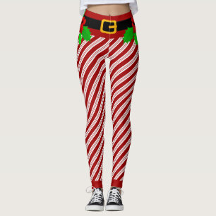 Bandes de sucre de canne de Noël Leggings