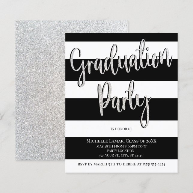 Bandes d'escompte Graduation des invitations de la (Devant / Derrière)